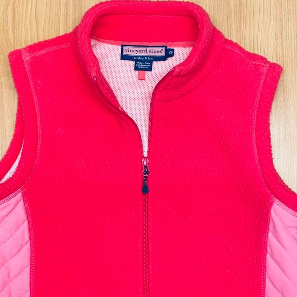 Vineyard Vines Fleece Vest Pink XS